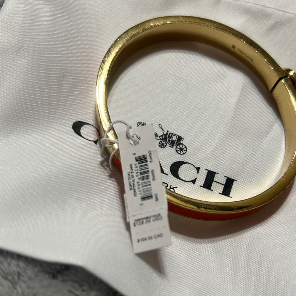Coach Coral and Gold Bracelet - Picture 5 of 6